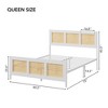 Rattan Bed Frame, Boho Cane Platform Bed, Strong Metal Slats, Noise Free - 2 of 4
