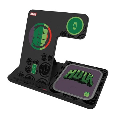 Keyscaper Marvel Avengers Hulk Sigil 15-Watt 3 in 1 Charging Station