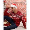 WhizMax Men's V-Neck Christmas Jacquard Pullover Sweater - 4 of 4