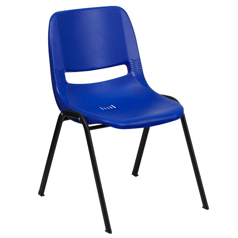 Emma and Oliver Ergonomic Kid's Shell Stack Chair - 12" Seat Daycare Home School, 1 of 12