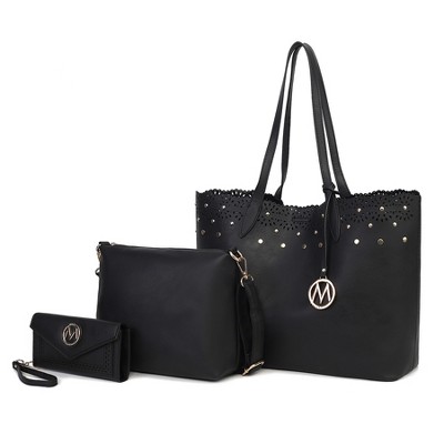 MKF Collection Mariahna 3-Piece Set – Shopper Tote, Crossbody Bag, and Wristlet Wallet Purse by Mia K