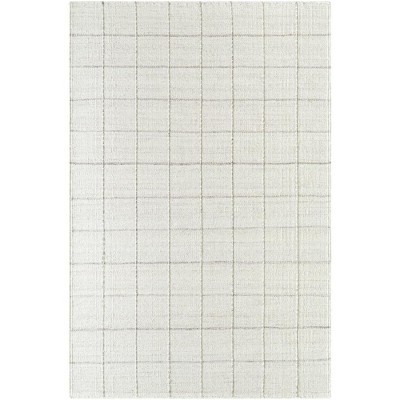 Mark & Day Ishaq 6'x9' Rectangle Woven Indoor Area Rugs Ivory: Geometric Wool, Stain-Resistant, Pet Friendly, Handmade