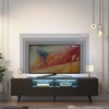 Sapphtopaz Modern TV Stand for TVs Up to 75" with LED Entertainment Center with Open Shelves and 4 Storage Cabinets, TV Stands for Living Room - 2 of 4