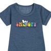 - Peanuts - Snoopy's Beach Ball Graphic Short Sleeve Fleece Dress - 2 of 4