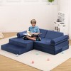 Kids Couch 13PCS Play couch,modular kids play couch for playroom, Playhouse Play Set for Toddlers Babies, Foam Modular Sectional Sofa - 3 of 4