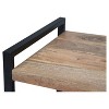 Lawson Solid Mango Wood TV Stand for TVs up to 66" Natural - WyndenHall: Farmhouse Style, 2 Drawers, Fixed Shelves - 4 of 4