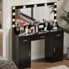 NicBex Vanity Desk with Mirror Small Vanity with Large Mirror, Compact Makeup Vanity with 2 Drawers, 3 Open Shelves for Apartment - image 4 of 4