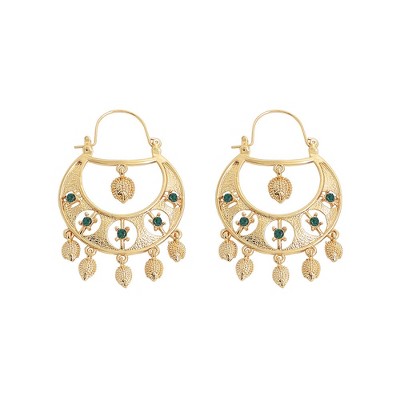 SOHI Women's Gold Regal Drop Earrings