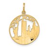 Black Bow Jewelry 14k Yellow Gold New York Circle Charm, 18mm - 3 of 4