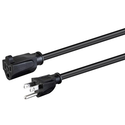 Monoprice Extension Cord - 10 Feet - Black | NEMA 5-15P to NEMA 5-15R, 18AWG, 10A, SVT, 120V