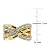 EVERLY JEWELRY |Yellow Plated Sterling Silver Ring with Diamond - Multiple color Diamond Options - 4 of 4