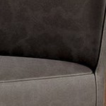 gray faux leather & gold steel frame