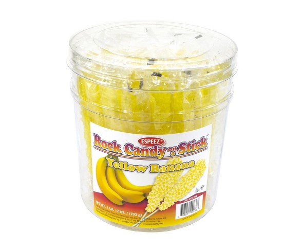 ESPEEZ Yellow Rock Candy Sticks - 36ct