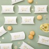 Sparkle and Bash 100 Pack White Thank You Boxes for Favors with Gold Foil, Bulk Gift Wrap for Party Supplies, 5.2 x 3.2 In - 2 of 4