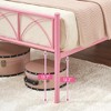 Twin Size Bed Frame with Headboard, Twin Bed Frame for Girls/Boys/Teens, Heavy Duty Metal Slat Support, No Box Spring Needed, Easy Assembly,Pink - 4 of 4
