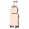 FONTOI 2 Pcs Luggage Sets 20 Inch Carry On Luggage With 14 Inch Cosmetic Case Carry On Suitcase Stylish Rolling Carry On Luggage With Wheels - 2 of 4