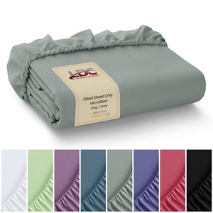 Microfiber Fitted Sheets Deep Pocket Up to 16-Inch , Ultra Soft , Easy Fit , Hypoallergenic Fitted Bed Sheets - Lux Decor Collection - 1 of 4