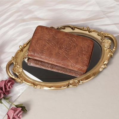 FATMOON Women’s Double Zipper RFID Blocking Large Capacity Wristlet Wallet - Lightweight Clutch Purse for Travel,Shopping & Daily Use