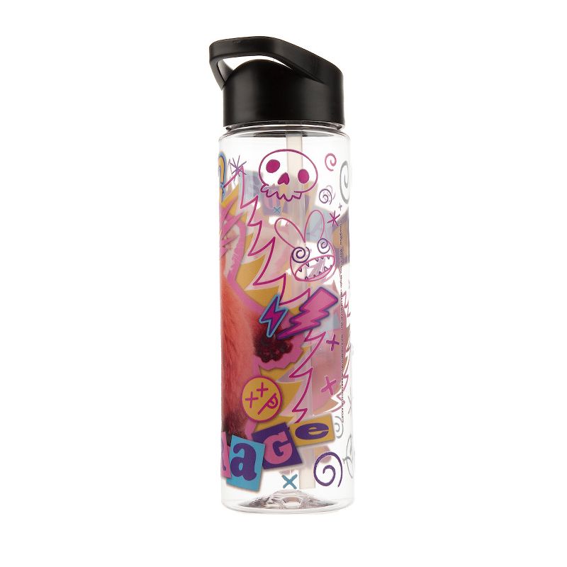 Turning Red Rage Panda Collage 24-Ounce Transparent Plastic Water Bottle With Spill-Proof Twist-On Lid-OSFA, 2 of 6