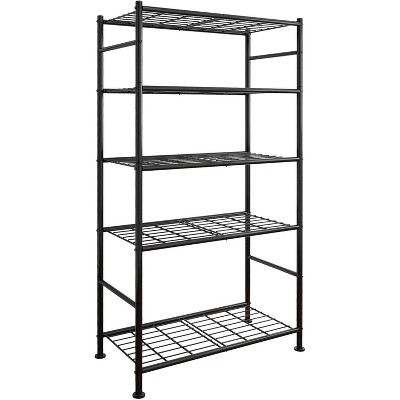5 Tier Shelf Organizer, Heavy Duty Garage Shelving Unit with Leveling Feet Stable Metal Shelves