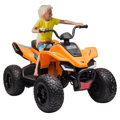 Officially Licensed Mc-Laren Ride On Car, 4 Wheeler for Kids 3+, 24V Battery Powered Electric ATV