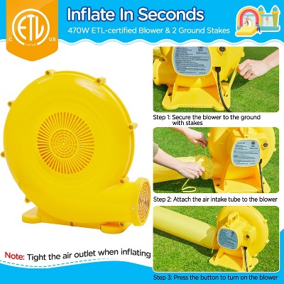 Yaheetech Multicolor Inflatable Bounce House with Slide