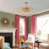 LLHZSY 34'' W Gold Sputnik Sphere Chandelier, 10-Light Modern Geometric Design - 4 of 4