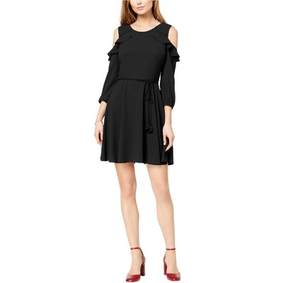 maison Jules Womens Flounce-Trim A-line Dress