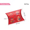 Unique Bargains Gift Wrap Versatile Candy Favor Boxes Gift Wrap Pillow Box 50 Pcs - 2 of 3