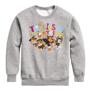 Boys' - Paw Patrol - Tricks And Pup Treats Graphic Long Sleeve Fleece Sweatshirt - 1 of 4