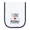 Luvable Friends Infant Boy Cotton Burp Cloths with Fiber Filling, Boy Mommy, One Size - 3 of 4