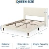 Twin/Full/Queen/King Size Platform Bed Frame, Modern Bed Frame with Upholstered Headboard and Strong Metal Slats Support, Easy Assembly - 2 of 4