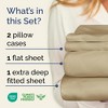 6 Piece Sheet Set - Extra Deep Pocket for 18"-24" Mattresses & Extra Pillowcases - CGK Linens - 2 of 4