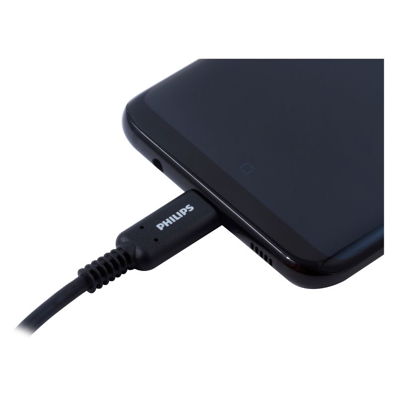 Philips 6' Cable, USB-C to USB-C 60W Charge - Black, 5 of 8