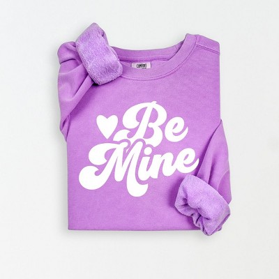 Simply Sage Market Women's Lightweight Garment Dyed Graphic Sweatshirt Be Mine