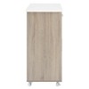 Modway Cuisine Kitchen Cart – Rolling Kitchen Island with Storage Drawers, Open Shelves, and Towel Rack - 4 of 4