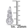 EVERLY JEWELRY | Sterling Silver 2 CT TGW Created White Sapphire LeverBack Earrings - 2 of 4