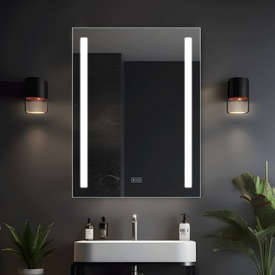 Dovelina Rectangle Bathroom Vanity Mirror LED Mirror with Defog