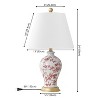 JONATHAN Y Grace 24" French Country Cottage Ceramic/Iron Floral Urn LED Table Lamp - 3 of 4