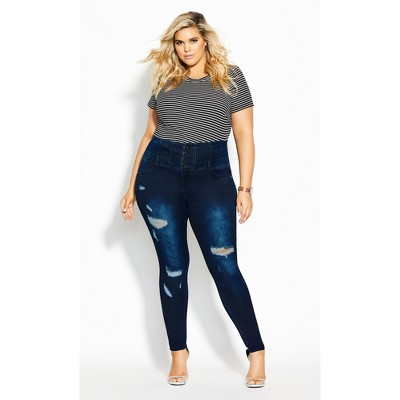 plus size distressed ripped jeans