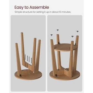 End Tables, Small Round End Table with Lower Shelf, Nightstand for Small Spaces, Living Room - 1 of 4