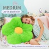 Butterfly Craze Daisy Lounge Flower Pillow - Medium 20 Inches, Cozy & Stylish Floor Cushion - Plush Microfiber, Green - 3 of 4
