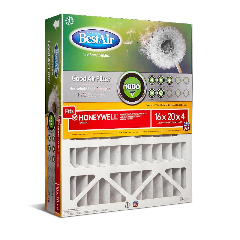 BestAir 16&#34;x20&#34;x4&#34; MERV 8 Furnace Filter for Honeywell, 3 of 5