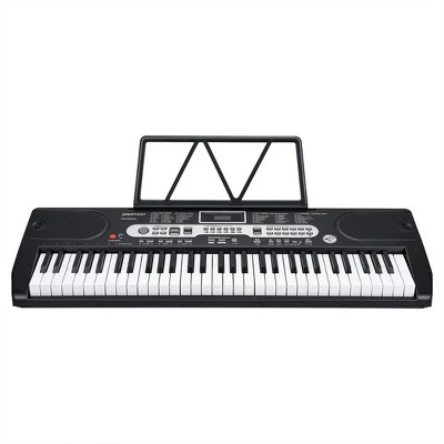 SKONYON 61 Key Electronic Keyboard Piano for Beginners Musical Keyboard with Piano Stand LCD Screen and 3 Teaching Modes