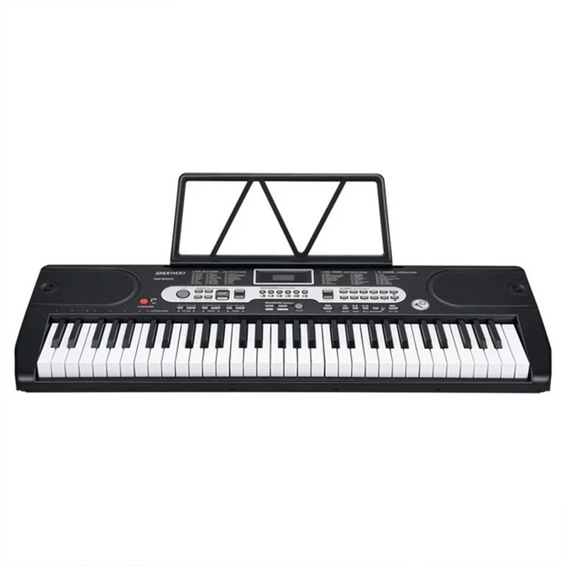 SKONYON 61 Key Digital Electronic Keyboard Piano Set for Beginners with H-Stand, Stool and Microphone, 3 of 9