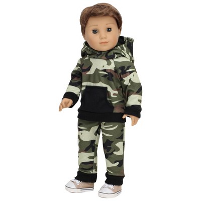 Sophia’s Camouflage Sweatsuit for 18” Dolls, Green