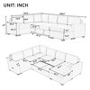 108" Pull-Out Sleeper Sofa Couches, Upholstered Modular Sectional Sofa with USB and Type-C Interfaces-ModernLuxe - 3 of 4