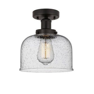 Bell - 1 Light Semi-Flush Mount In Industrial Style-8.25 Inches Tall and 6.5 Inches Wide