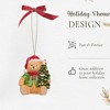 Spode Christmas Tree Teddy Bear Ornament, Durable Holiday Ornament for Festive Decor & Winter Wonderland Display - Sleek Seasonal Ornaments - 4 of 4