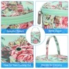 Unique Bargains Portable Crochet Knitting Sewing Craft Yarn Storage Bag Green Peony 5.12" x 5.51" - 3 of 4